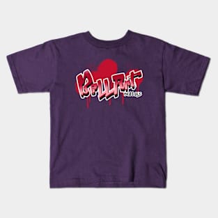 Bellport Graffiti Design (red) Kids T-Shirt